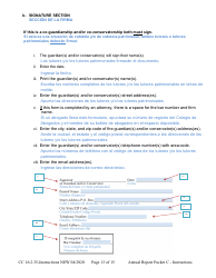 Instructions for Form CC16:2.35 Packet C - Conservatorship Annual Reporting Forms - Nebraska (English/Spanish), Page 13