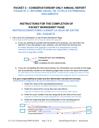 Instructions for Form CC16:2.35 Packet C - Conservatorship Annual Reporting Forms - Nebraska (English/Spanish)