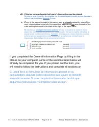 Instructions for Form CC16:2.35 Packet C - Conservatorship Annual Reporting Forms - Nebraska (English/Spanish), Page 3