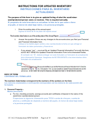 Instructions for Form CC16:2.35 Packet C - Conservatorship Annual Reporting Forms - Nebraska (English/Spanish), Page 4