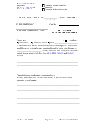 Document preview: Form CC16:3.23 Motion for Intrastate Transfer - Nebraska