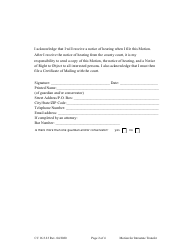 Form CC16:3.23 Motion for Intrastate Transfer - Nebraska, Page 2