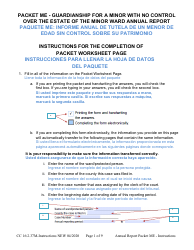 Document preview: Instructions for Form CC16:2.37M Packet Me - Guardianship With No Authority Over the Estate of the Minor Ward Annual Reporting Forms - Nebraska (English/Spanish)