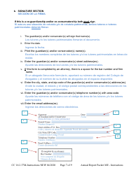 Instructions for Form CC16:2.37M Packet Me - Guardianship With No Authority Over the Estate of the Minor Ward Annual Reporting Forms - Nebraska (English/Spanish), Page 7