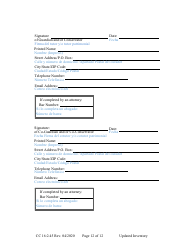 Form CC16:2.45 Updated Inventory - Nebraska (English/Spanish), Page 12