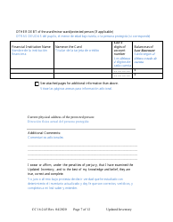 Form CC16:2.45 Updated Inventory - Nebraska (English/Spanish), Page 7