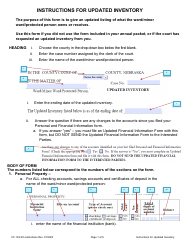 Document preview: Instructions for Form CC16:2.45 Updated Inventory - Nebraska