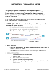 Document preview: Instructions for Form CC16:2.10W Waiver of Notice - Nebraska