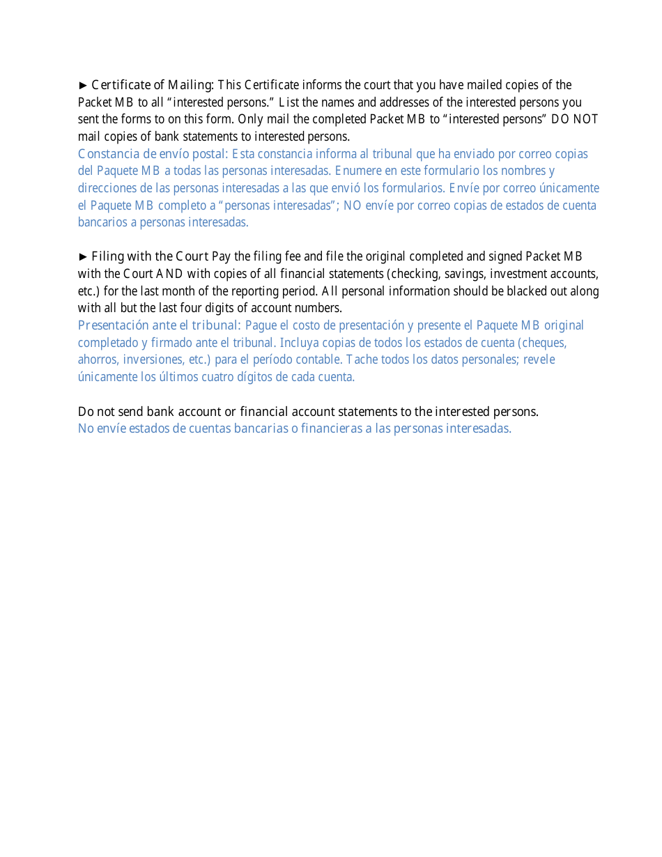 Form CC16:2.34M Packet Mb - Guardianship for a Minor With a Budget Annual Reporting Forms - Nebraska (English / Spanish), Page 4
