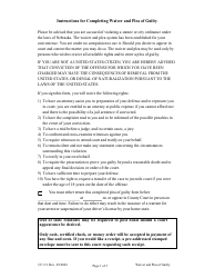 Document preview: Form CC2:1 Waiver and Plea of Guilty - Nebraska