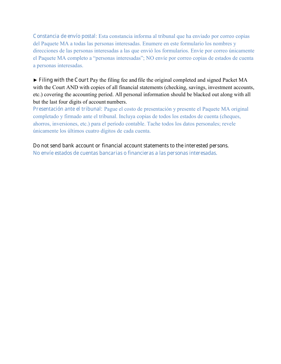 Form CC16:2.33M Packet Ma - Guardianship for a Minor Annual Reporting Forms - Nebraska (English / Spanish), Page 4