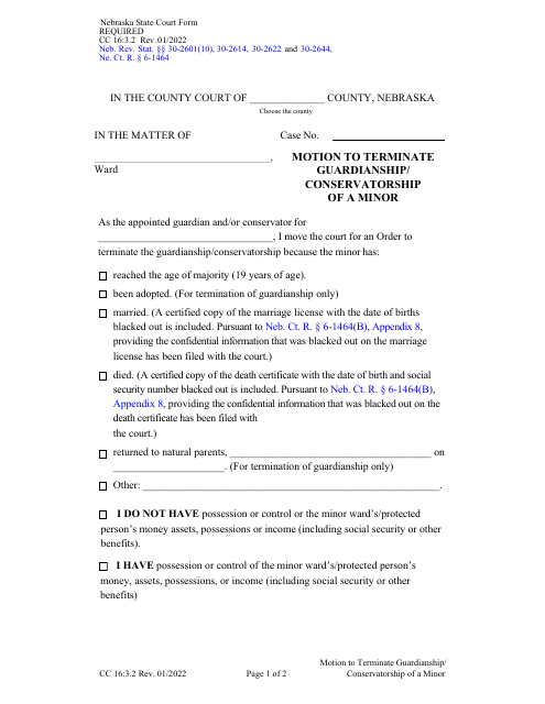 Form CC16:3.2  Printable Pdf