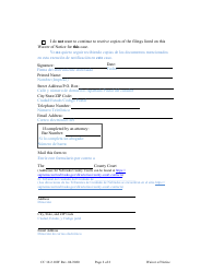 Form CC16:2.10W Waiver of Notice - Nebraska (English/Spanish), Page 2