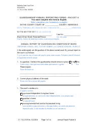 Form CC16:2.33 Packet a - Guardianship Annual Reporting Forms - Nebraska (English/Spanish), Page 7