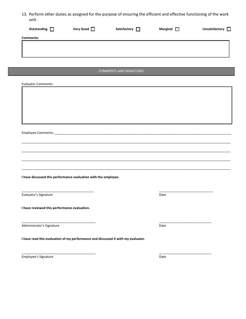 Employee Performance Review Form - Food Service Cook - Haysville Usd 261, Page 4