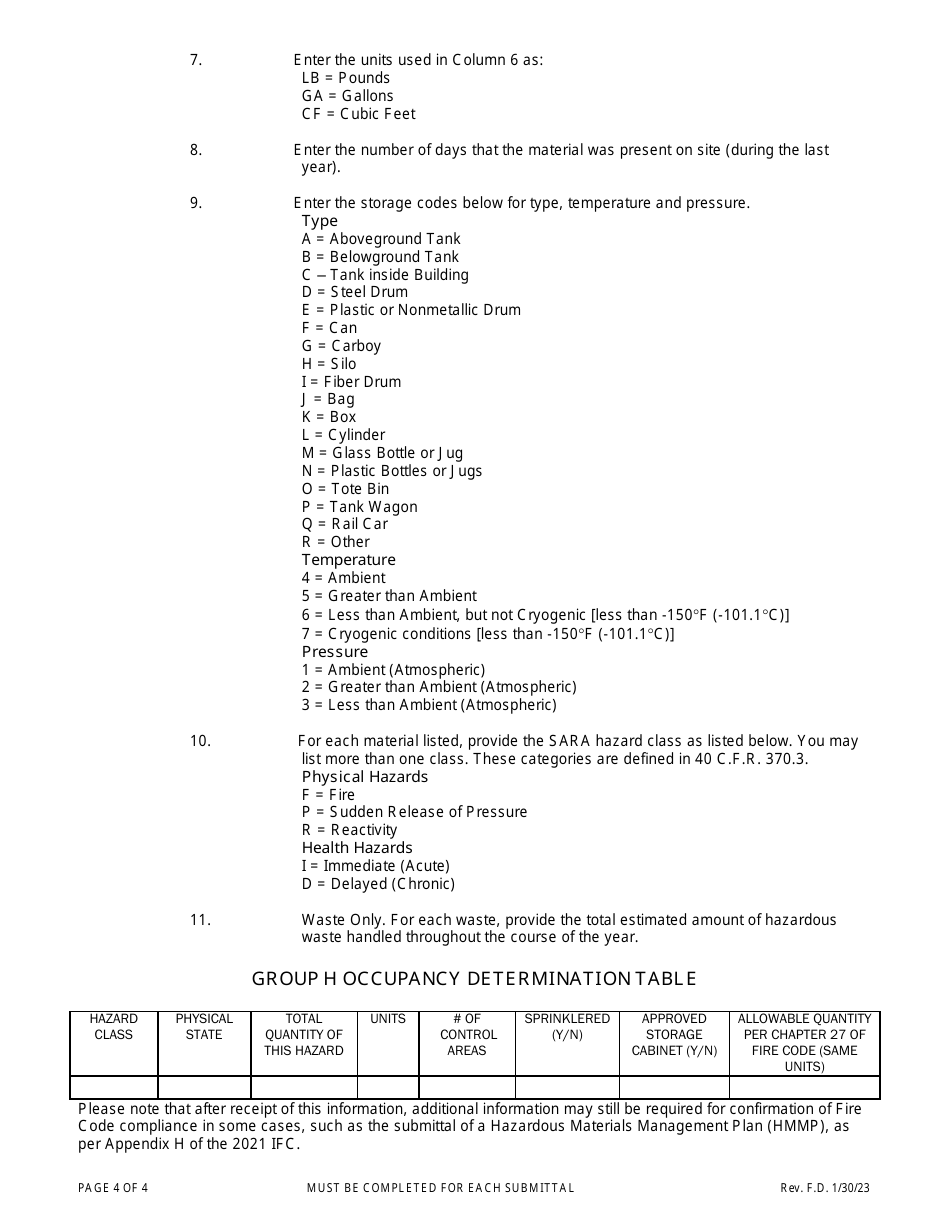 Hazardous Materials Facility Construction Permit - City of Fort Worth, Texas, Page 4