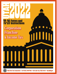 Document preview: Instructions for Form TC-20 Utah Corporation Franchise and Income Tax Return - Utah