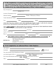 Form VN-012 Request for Abandoned Motor Vehicle Certification - Vermont, Page 2