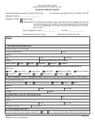 Form FA-12 Prior Authorization Request - Inpatient Mental Health - Nevada