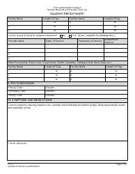 Form FA-12 Prior Authorization Request - Inpatient Mental Health - Nevada, Page 2