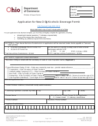 Form DLC4113_D-5I (LIQ-18-0020) Application for New D-5i Alcoholic Beverage Permit - Ohio