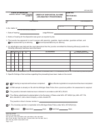 Document preview: Form JC14A Order of Disposition, in-Home (Delinquency Proceedings) - Michigan