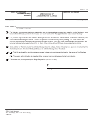 Document preview: Form PC599 Memorandum of Administrative Closing - Michigan