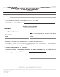 Document preview: Form PC688 Order of Investigation and Notice of Hearing on Guardianship of Indian Child - Michigan
