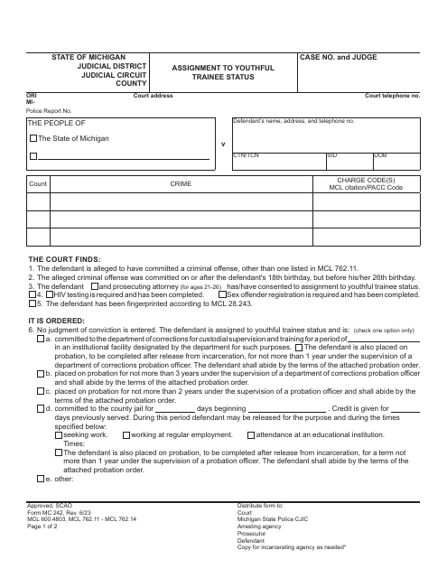 Form MC242  Printable Pdf