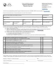 Document preview: Form SF-IVP (State Form 46635) Importer Verification Payment Voucher - Indiana