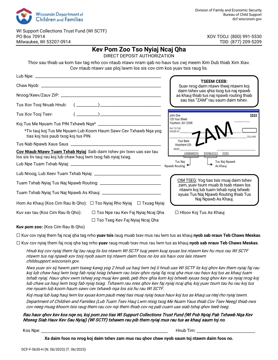 Form Dcf F 5630 H Fill Out Sign Online And Download Printable Pdf Wisconsin Hmong 2465