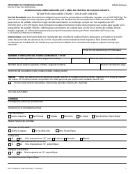 Document preview: Formulario DCF-F-CFS0061-S Admision Para Ninos Menores Que 2 Anos En Centros De Cuidado Infantil - Wisconsin (Spanish)