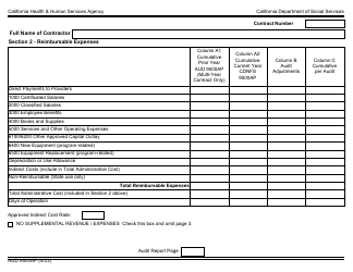 Form AUD9500AP Audited Fiscal Report for Calworks, Alternative Payment or Family Child Care Home Programs - California, Page 2