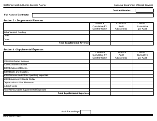 Form AUD9500A Audited Fiscal Report for Migrant Special Contracts - California, Page 3