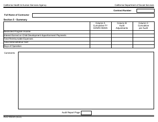 Form AUD9500A Audited Fiscal Report for Migrant Special Contracts - California, Page 4