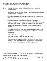 Form CF377.7B1 LP CalFresh Repayment Final Notice Inadvertent Household Error (Ihe) - Large Print - California, Page 4