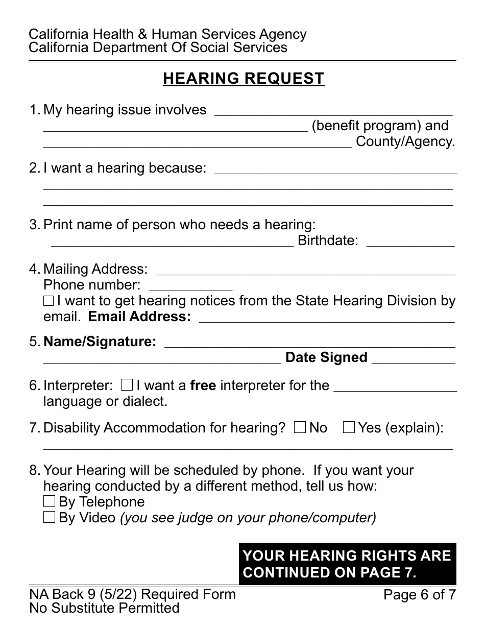 Form CF377.7D2 LP CalFresh Repayment Final Notice - County Administrative Error (AE) - Large Print - California, Page 6