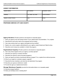 Form CSFP008 Local Agency Interest Application - Commodity Supplemental Food Program (Csfp) - California, Page 3