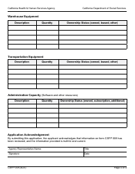 Form CSFP008 Local Agency Interest Application - Commodity Supplemental Food Program (Csfp) - California, Page 4