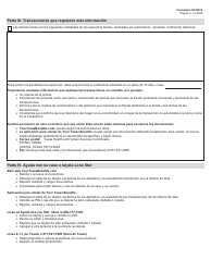 Formulario H1899-S Aviso De Elegibilidad Para La Reposicion De Beneficios Por El Uso No Autorizado - Texas (Spanish), Page 2