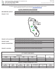 Document preview: Form DOT LAPG25-U ATP Application Form - California