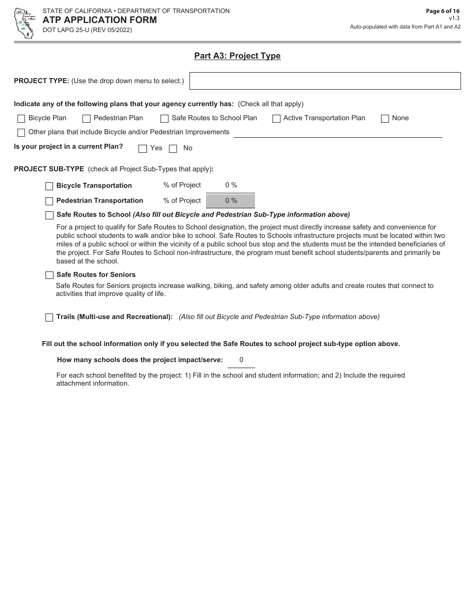 Form DOT LAPG25-U ATP Application Form - California, Page 6