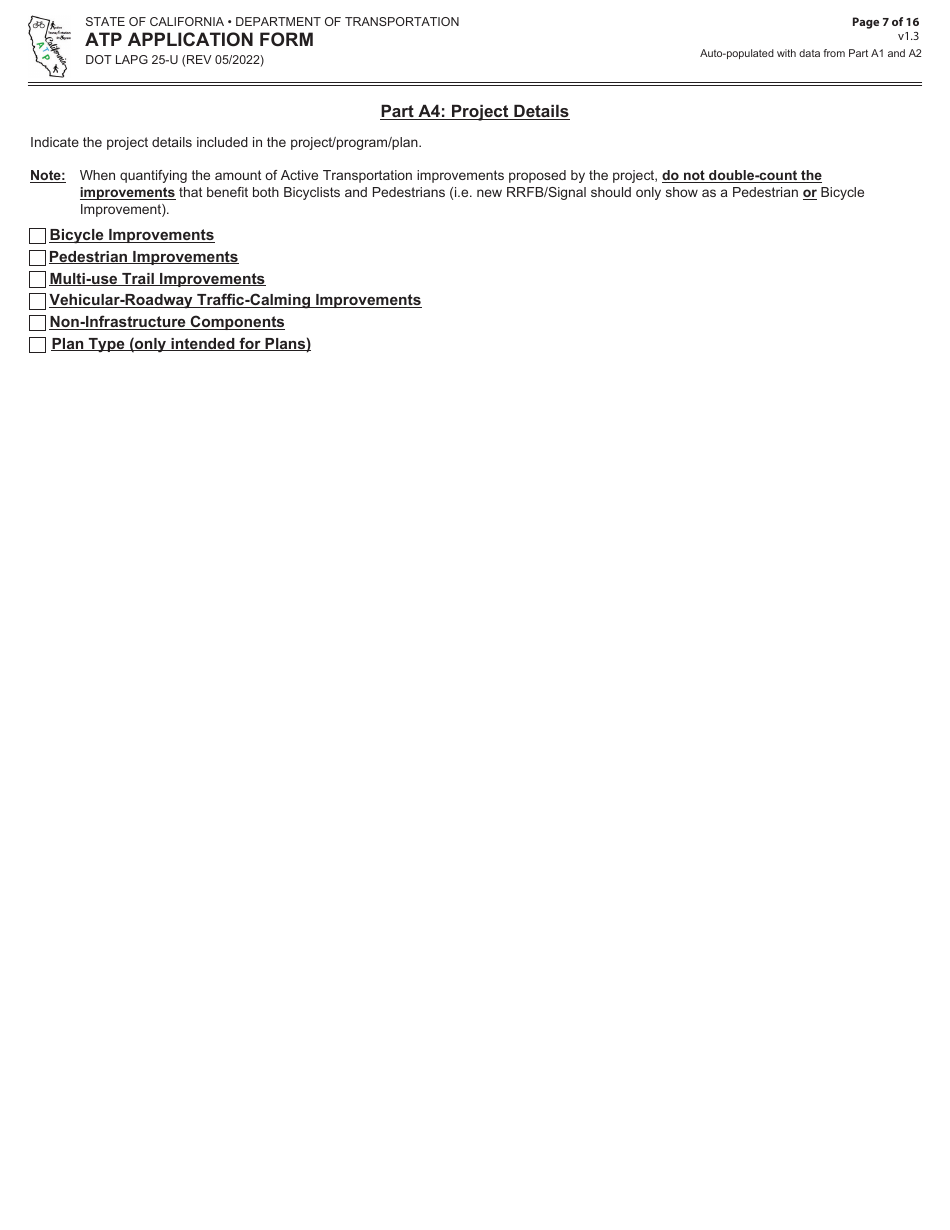 Form DOT LAPG25-U ATP Application Form - California, Page 7