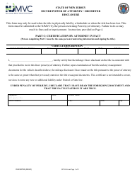 Form DLR-SPOA Dealer Secure Power of Attorney/Odometer Disclosure - New Jersey, Page 3
