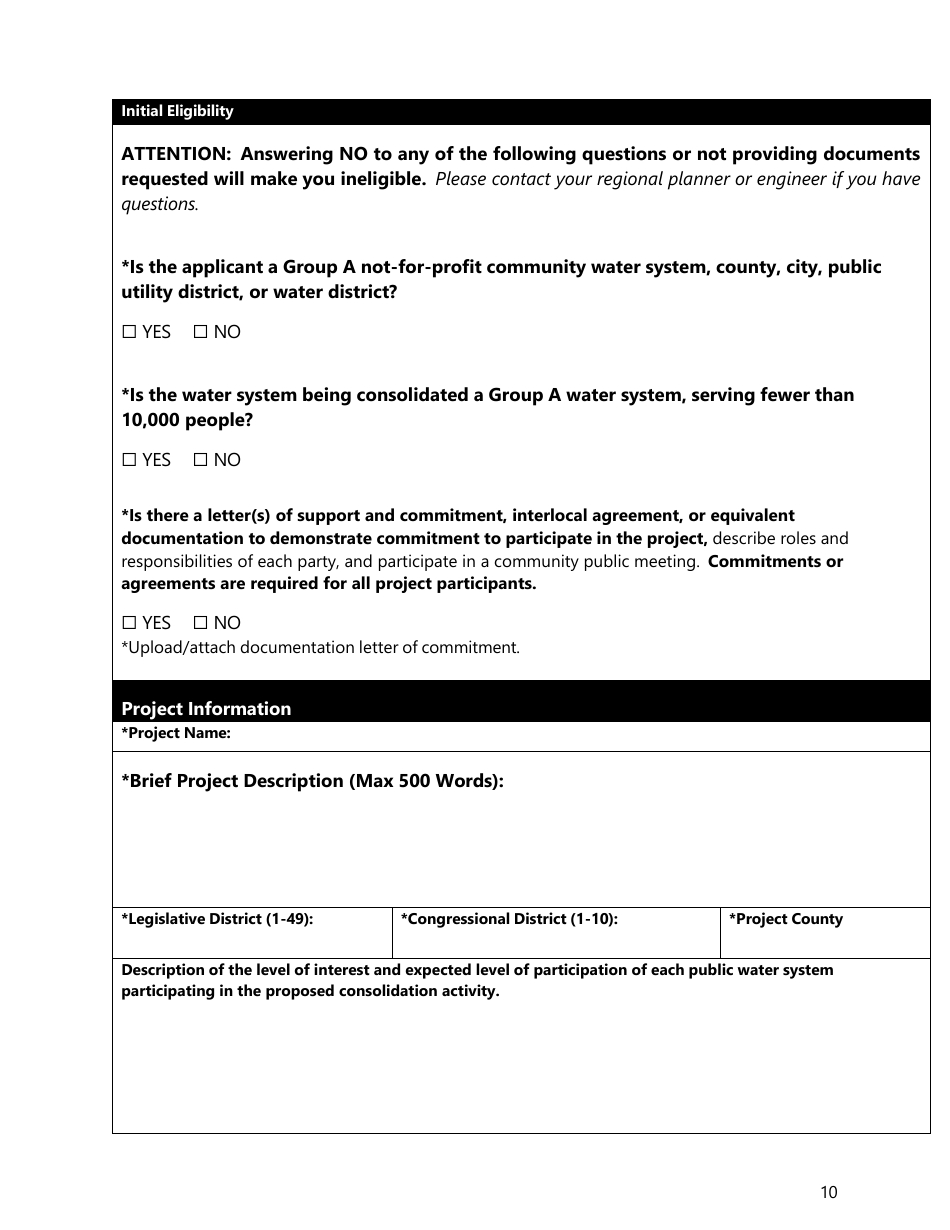 Consolidation Feasibility Study Grant Application - Washington, Page 13