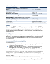 Consolidation Feasibility Study Grant Application - Washington, Page 5