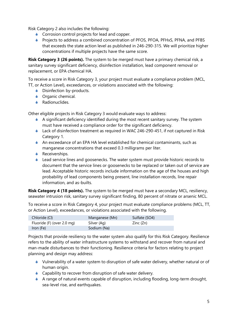 Consolidation Feasibility Study Grant Application - Washington, Page 8