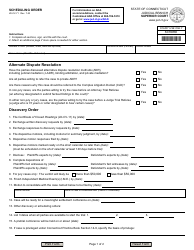 Form JD-CV-71 Scheduling Order - Connecticut