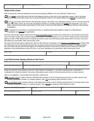 Form JD-JM-220 Application for Risk Warrant Investigation for a Child Under Eighteen Years of Age, Order, Return - Connecticut, Page 2