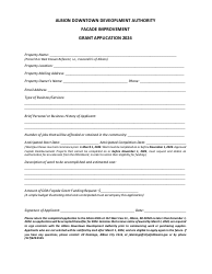 Facade Improvement Grant Application - City of Albion, Michigan